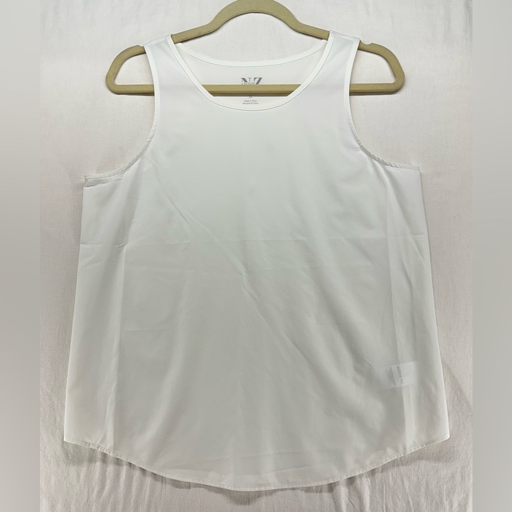 Nic + Zoe Active TLC Bone‎ Ivory Sleeveless Tank Shirt Top Women's Medium